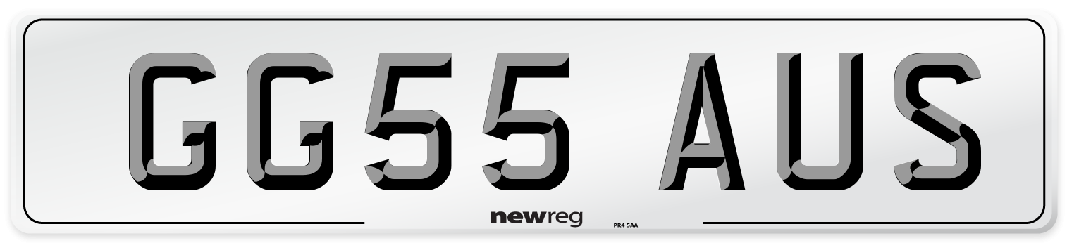 GG55 AUS Number Plate from New Reg